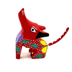 Handmade Mexican Mini Lucky Alebrijes Art & Decor Mexico Coyote B  