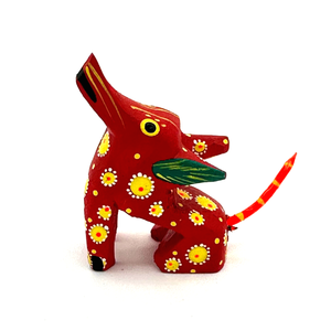 Handmade Mexican Mini Lucky Alebrijes Art & Decor Mexico Coyote C  