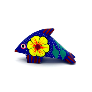 Handmade Mexican Mini Lucky Alebrijes Art & Decor Mexico Fish C  