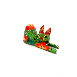 Handmade Mexican Mini Lucky Alebrijes Art & Decor Mexico Gato E  