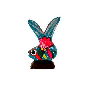 Handmade Mexican Mini Lucky Alebrijes Art & Decor Mexico Pez A  