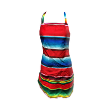 Load image into Gallery viewer, Mexican Serape Apron Apron Mariachi Los Muertos Serape Style - 5