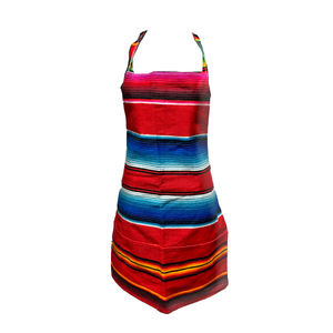 Mexican Serape Apron Apron Mariachi Los Muertos Serape Style - 12