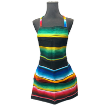 Load image into Gallery viewer, Mexican Serape Apron Apron Mariachi Los Muertos Serape Style - 23