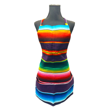 Load image into Gallery viewer, Mexican Serape Apron Apron Mariachi Los Muertos Serape Style - 24
