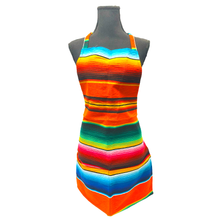Load image into Gallery viewer, Mexican Serape Apron Apron Mariachi Los Muertos Serape Style - 28
