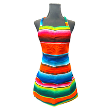 Load image into Gallery viewer, Mexican Serape Apron Apron Mariachi Los Muertos Serape Style - 29