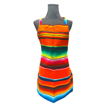 Load image into Gallery viewer, Mexican Serape Apron Apron Mariachi Los Muertos Serape Style - 31