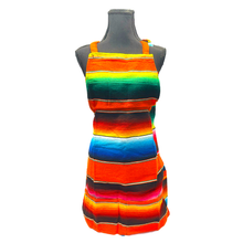 Load image into Gallery viewer, Mexican Serape Apron Apron Mariachi Los Muertos Serape Style - 32