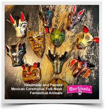 Load image into Gallery viewer, Handmade and Painted - Mexican Ceremonial Folk Mask - Fantastical Animals Art &amp; Decor Mexico F