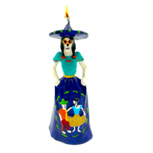 Load image into Gallery viewer, Mexican Handmade Candle - La Calavera Adelita Art &amp; Decor Muertolandia.com Falda 02  