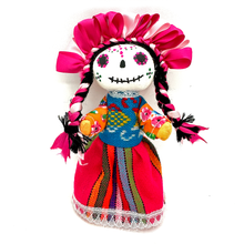 Load image into Gallery viewer, Handmade Otomi Lele Doll / Muertacita Plush Muertolandia.com Medium