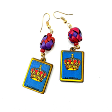 Load image into Gallery viewer, Handmade Mexican Earrings - La Lotería Jewelry Mexico La Corona B