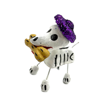 Load image into Gallery viewer, Handmade Mexican Pets - Dog Art &amp; Decor Muertolandia.com Purple Hat With Bone  