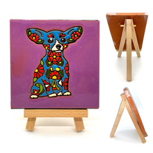 Load image into Gallery viewer, Handmade Clay Tile and Stand - El Puppy