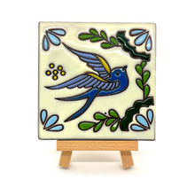 Load image into Gallery viewer, Handmade Clay Tile and Stand - Colibri Hummingbird