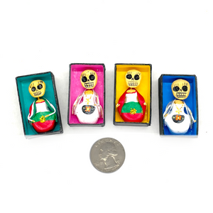 Handmade Mini Magnet Coffin People - Doñas de Mexico (4 Pack)