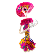 Mexican Handmade Paper Maché - La Calavera Catrina - Small Art & Decor Muertolandia.com   
