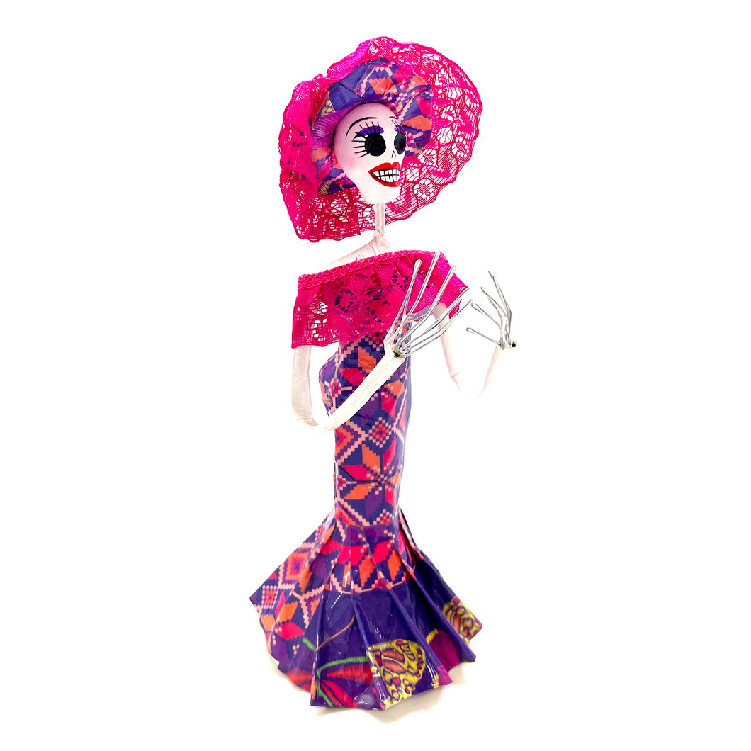 Mexican Handmade Paper Maché - La Calavera Catrina - Small Art & Decor Muertolandia.com Estilo Small 03  