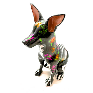 Mexican Hand Painted Figurine - Dog Xoloitzcuintli