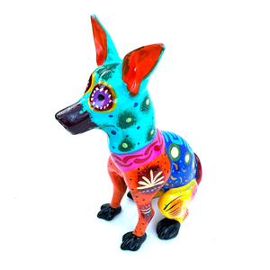 Mexican Hand Painted Figurine - Dog Xoloitzcuintli