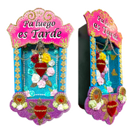 Handmade Deluxe Shadow Box Corazon Fino - Pa' Luego Es Tarde Shadow Boxes Mexico   