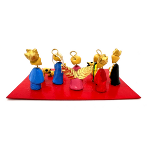 Miniature Nativity Natividad Scene - Mexican Design 10 Figurines
