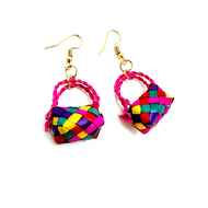 Handmade Mexican Earrings - Woven Basket Jewelry Mexico   