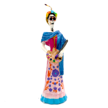 Load image into Gallery viewer, Mexican Handmade Candle - Frida Catrina Art &amp; Decor Muertolandia.com Falda Tres  