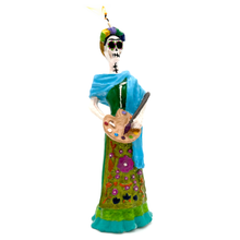 Load image into Gallery viewer, Mexican Handmade Candle - Frida Catrina Art &amp; Decor Muertolandia.com Falda Green  