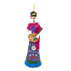 Mexican Handmade Candle - Frida Catrina Art & Decor Muertolandia.com Frida E  