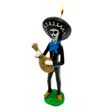 Load image into Gallery viewer, Mexican Handmade Candle - Mariachi Los Muertos Art &amp; Decor Muertolandia.com   