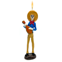 Load image into Gallery viewer, Mexican Handmade Candle - Mariachi Los Muertos Art &amp; Decor Muertolandia.com Nuevo Real A  