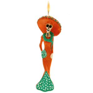 Mexican Handmade Candle - La Catrina Art & Decor Muertolandia.com D  