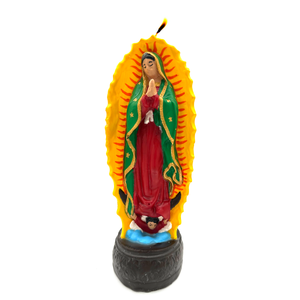 Mexican Handmade Candle - Virgencita Art & Decor Muertolandia.com   