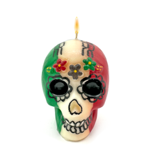 Load image into Gallery viewer, Mexican Handmade Candle - Sugar Skull Calavera Art &amp; Decor Muertolandia.com   