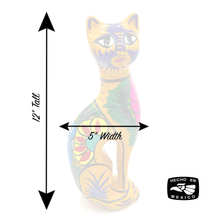 Load image into Gallery viewer, Handmade Mexican Ceramic - Gato Cat Bank Bar Goods Nuevetón   