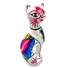 Load image into Gallery viewer, Handmade Mexican Ceramic - Gato Cat Bank Bar Goods Nuevetón Nieve  