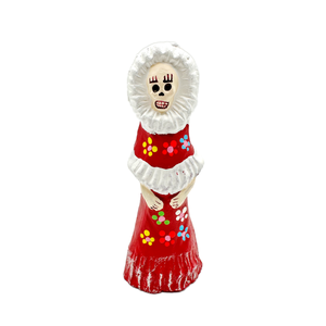 Handmade Mexican Catrina Figurine - Catrina Iztaccihuatl Art & Decor Muertolandia.com Red  