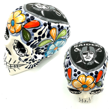 Load image into Gallery viewer, Mexican Handmade Ceramic - Calavera Sugar Skull Art &amp; Decor Nuevetón Las Vegas Raiders