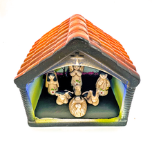 Load image into Gallery viewer, Mexican Handmade Nativity Natividad Scene - Casita Nacimiento Art &amp; Decor Muertolandia.com Orange