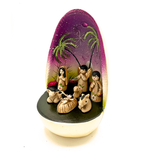 Mexican Handmade Nativity Natividad Scene - Huevo Birth Egg Nacimiento Art & Decor Muertolandia.com