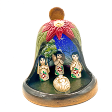 Load image into Gallery viewer, Mexican Handmade Nativity Natividad Scene - Campana Bell Nacimiento Art &amp; Decor Muertolandia.com Bronze