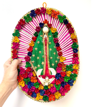 Load image into Gallery viewer, Handmade Mexican Corn Husk Tamal Virgen Wall Decor Holiday Decor Mexico LA