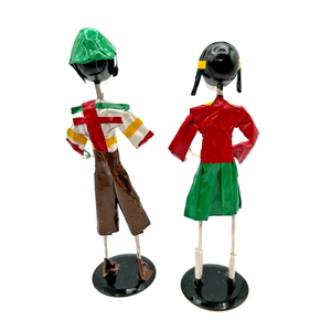 Mexican Handmade Paper Maché - El Chavo del Ocho y La Chilindrina Set Art & Decor Muertolandia.com