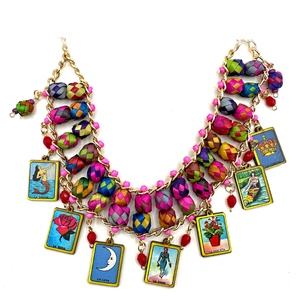 Handmade Mexican Necklace - La Lotería Jewelry Mexico 4