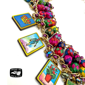 Handmade Mexican Necklace - La Lotería Jewelry Mexico