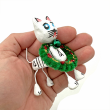 Load image into Gallery viewer, Handmade Mexican Pets - Christmas Navidad Cats Art &amp; Decor Muertolandia.com