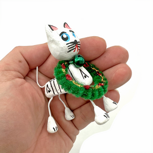 Handmade Mexican Pets - Christmas Navidad Cats Art & Decor Muertolandia.com