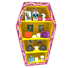 Load image into Gallery viewer, Handmade Window Shadow Box Nicho - Coffin Ofrenda Shadow Boxes Mexico CC Pink